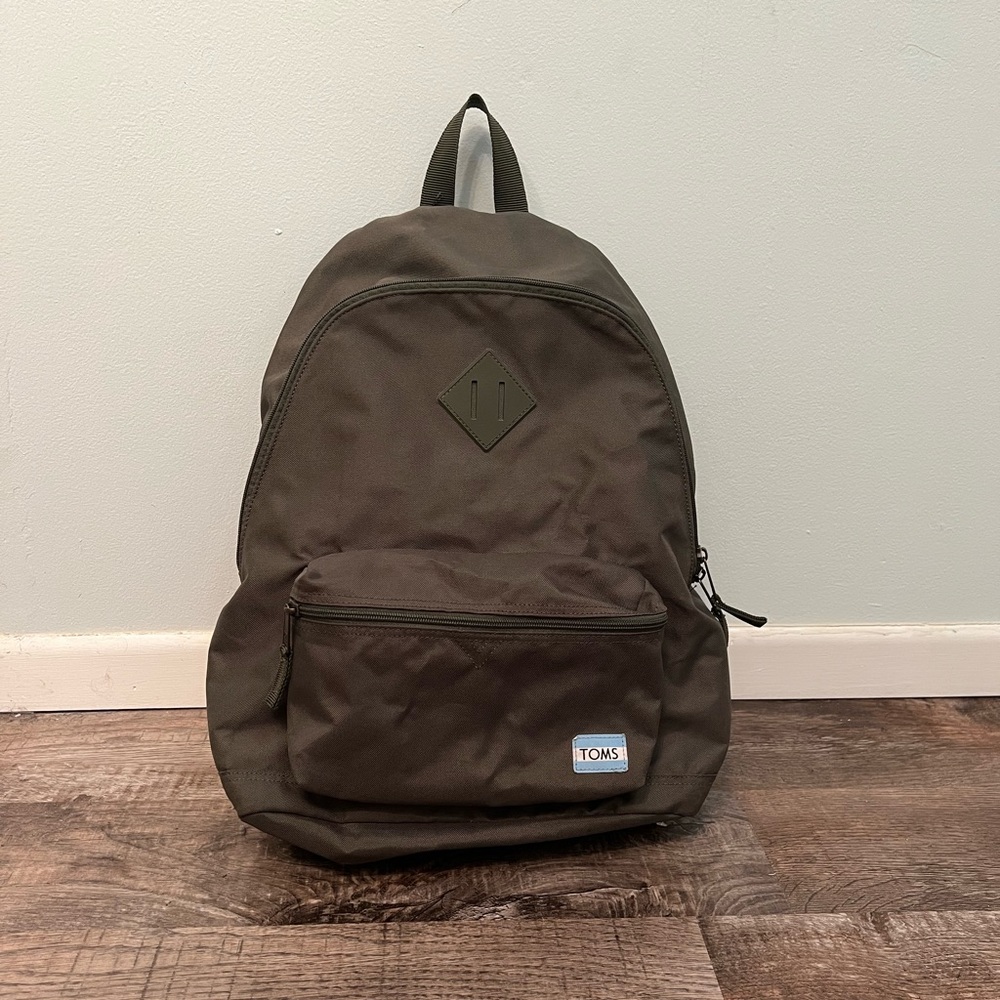 Green TOMS backpack